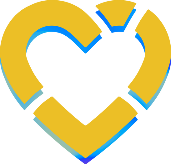 the amphy "vi"-heart logo
